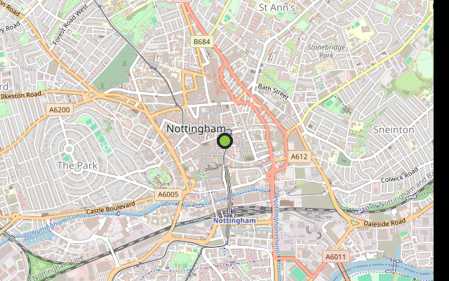 Map showing where 12 Bridlesmith Walk is