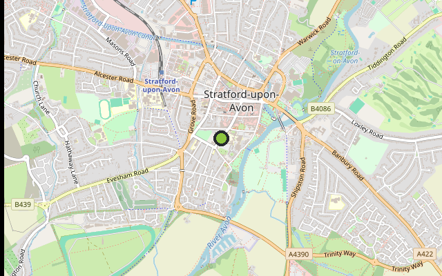 Map showing where Elizabeth Court is
