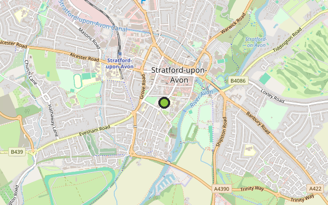 Map showing where Elizabeth Court is