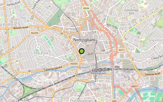 Map showing where Merchants Court is