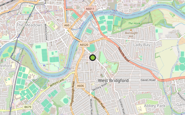 Map showing where Pavilion House is