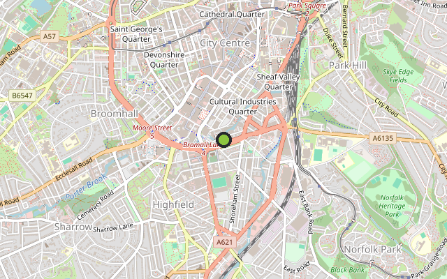Map showing where St Marys Court is