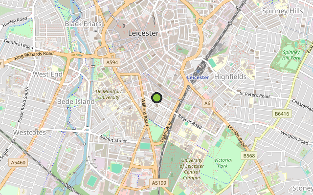 Map showing where The Crescent is