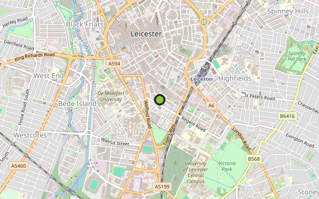 Map showing where The Crescent is